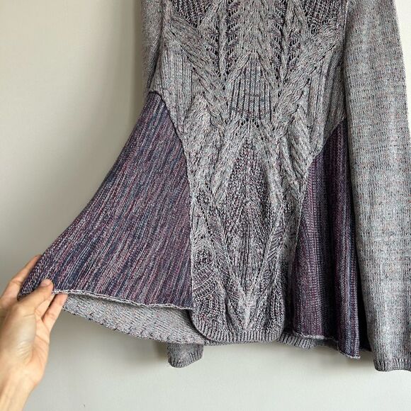 Anthropologie Moth Open Knit Back Zipper Sweater - Picture 7 of 8